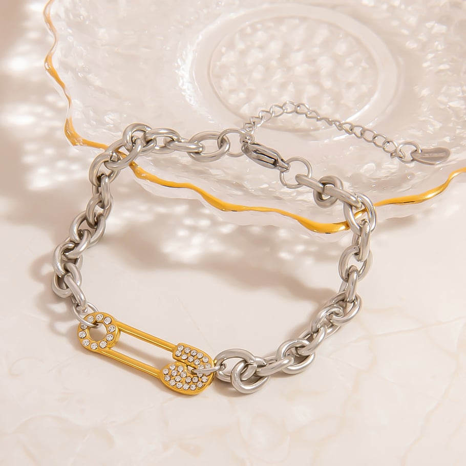 Daily Geometric Stainless Steel  Gold Color Women's Chain Bracelets Picture3