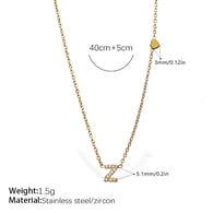 XL543WEGZ harf kolye Resim2