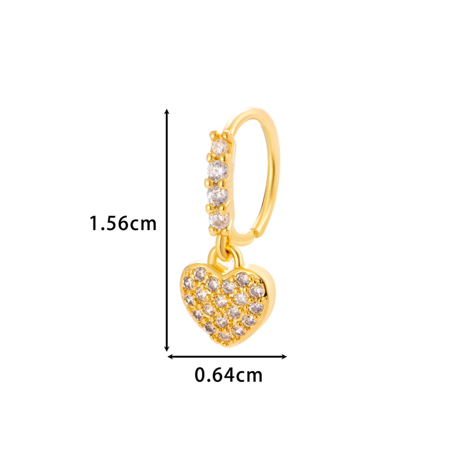 1 Stück Nasenstecker in Kupfer-Gold-Farbe mit Zirkonia Bild2