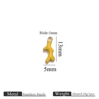 Gold doppelseitiger Öltropfen kleiner Anhänger - Baumzweig gelb Bild9