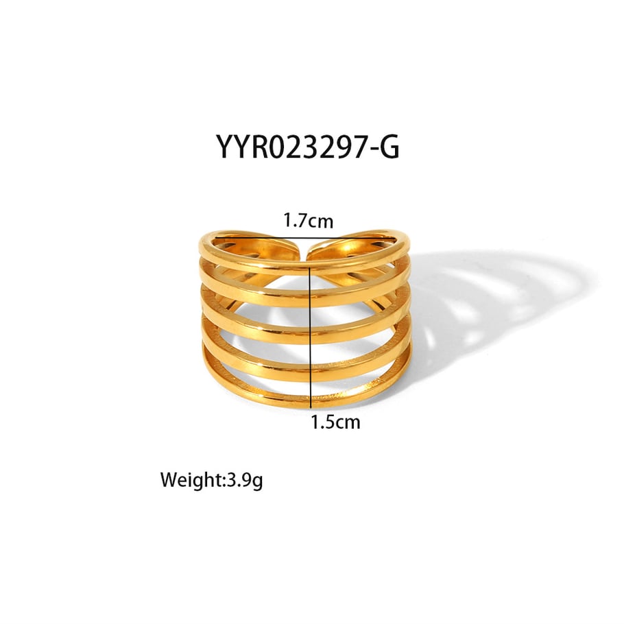 1 anello regolabile in acciaio inossidabile color oro 