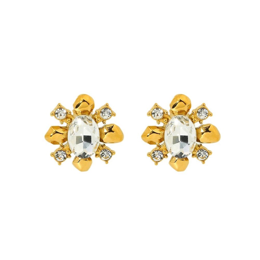 Luxurious Series Elegant Geometric Stainless Steel Women's Stud Earrings Picture5