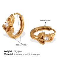 EH1155WEG Pendientes pequeños de diamantes blancos Imagen12