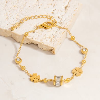 1 Piece Stainless Steel Gold Color Charm Bracelet h5 Picture3