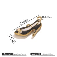 Goldanhänger High Heels-schwarz Bild4