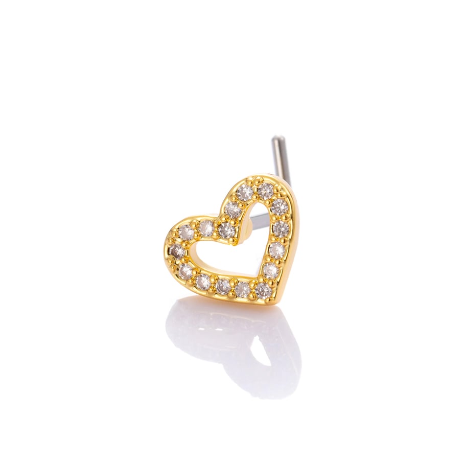1 pièce de piercing de nez en zircon couleur cuivre doré 