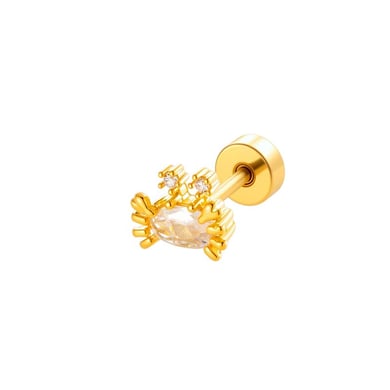 1 Adet Okyanus Bakır Altın Rengi Zirkonyum Piercing Küpe h5 