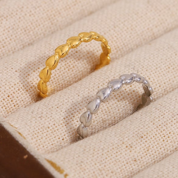 Anillos minimalistas de acero inoxidable de color sólido de la serie Simple Daily 2
