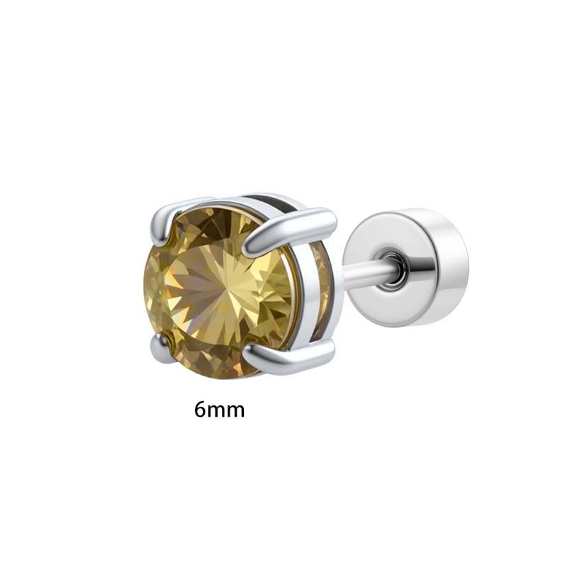 1 Piece Daily Annular Stainless Steel Gold Color Zircon Women's Piercings Earrings Picture2
