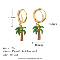 Boucles d&#39;oreilles pendantes en forme de goutte d&#39;huile de fruits d&#39;été - Or - 4 Image4