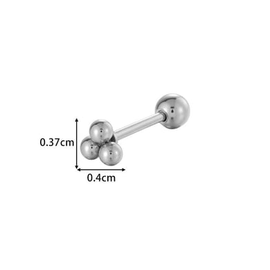 1 Stück Perlen Edelstahl Gold Farbe Zirkon Piercings Ohrring h5 Bild2