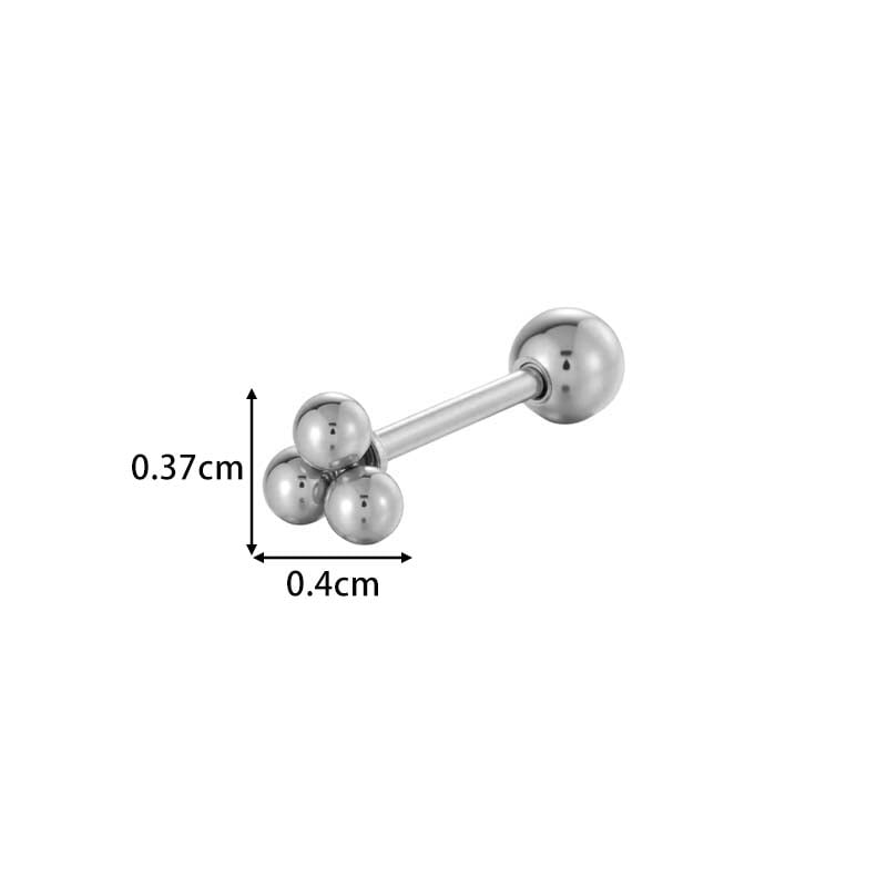 1 Stück Perlen Edelstahl Gold Farbe Zirkon Piercings Ohrring Bild2