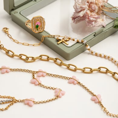 1 Piece Romantic Series Cute Butterfly Stainless Steel Gold Color Women's Chain Bracelets h5 Picture4