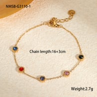 NMSB-G3110-1 Armband aus Gold und farbigen Diamanten Bild8