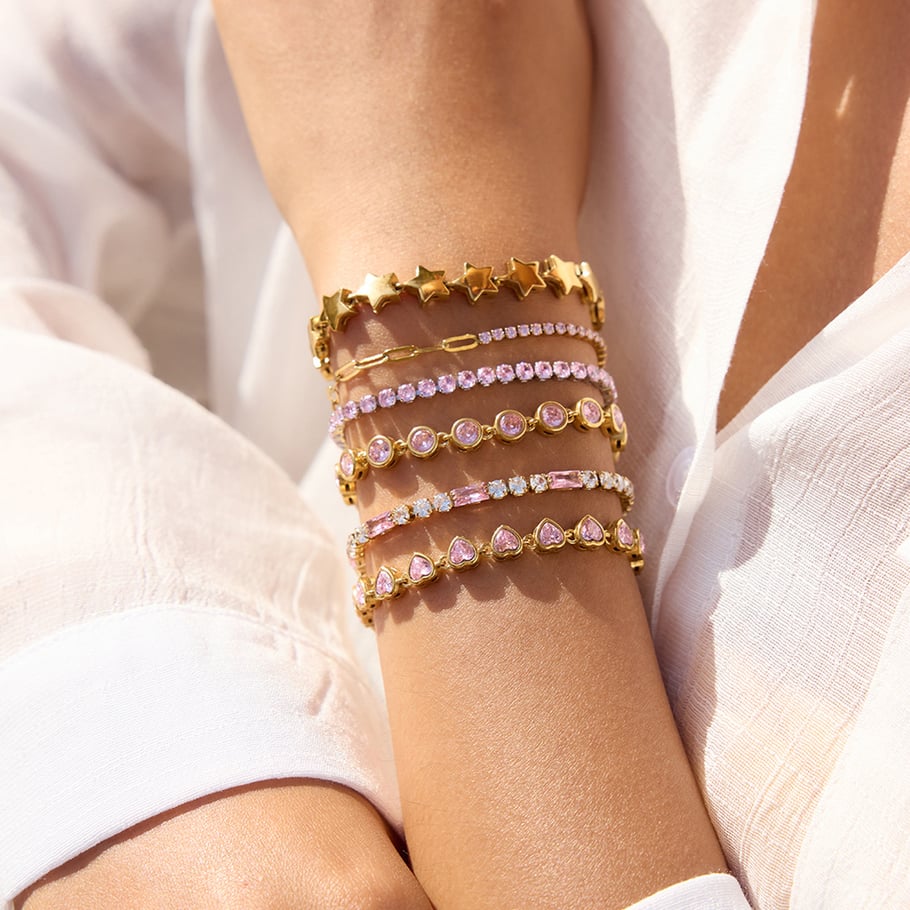 1 Stück Sweet Heart Edelstahl Goldfarben Damen Kettenarmbänder Bild6