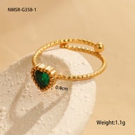NMSR-G358-1 Yeşil Aşk Yüzüğü/One size 