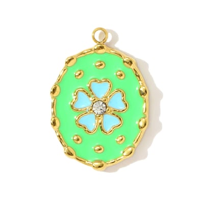 1 Piece Colorful Series DIY Droplet Stainless Steel Gold Color Women's Pendants h5 