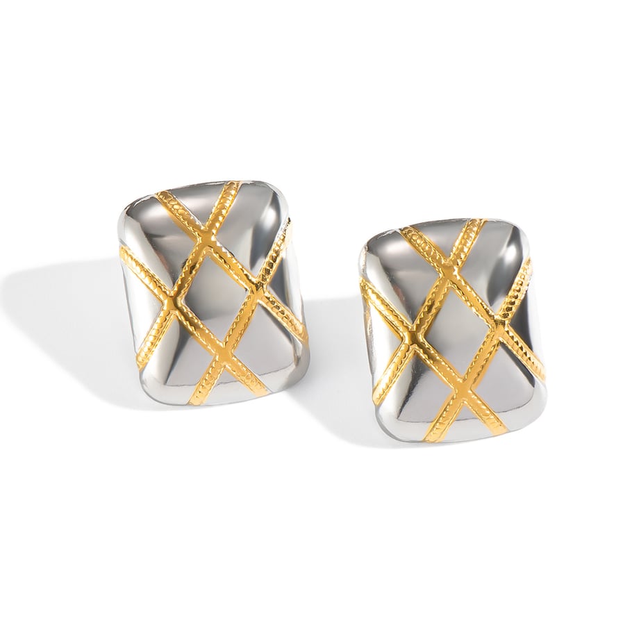 1 Pair Stainless Steel Mixed Color Stud Earrings h5Picture5