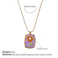 XL485CRG Color Drop Oil Necklace 