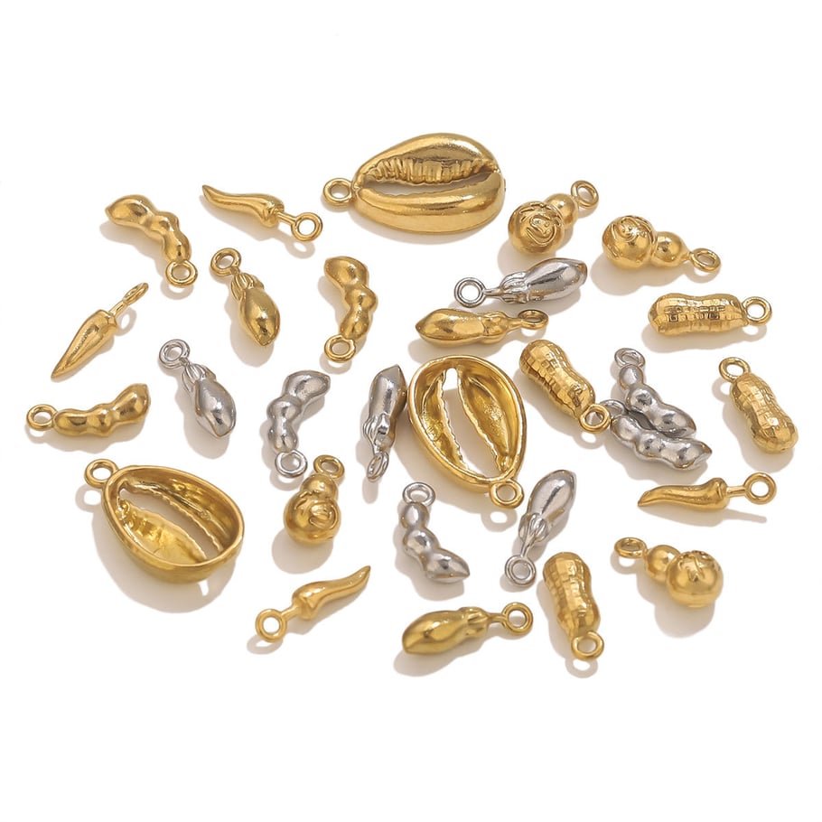 1 Piece DIY Shell Stainless Steel Women's Pendants h5Picture4