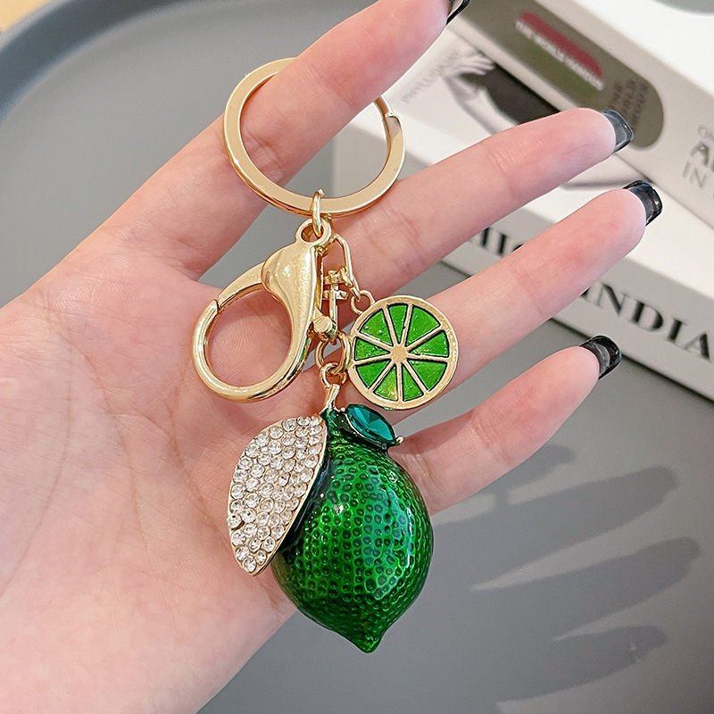 1 Piece Lemon Alloy Keychain 