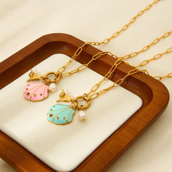 1 Pair Romantic Series Vacation Turtle Stainless Steel Women's Necklaces
