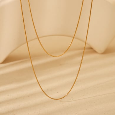 Simple and Versatile Double-layer Stainless Steel Women's Necklace h5 Picture2