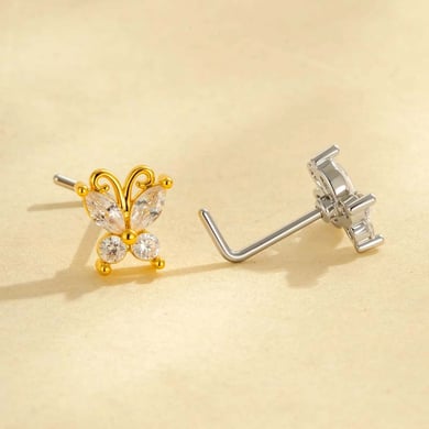 1 piercing para la nariz con circonita color cobre y dorado. h5 Imagen3
