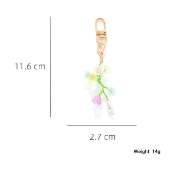 1 Piece Flower Alloy Keychain h5 