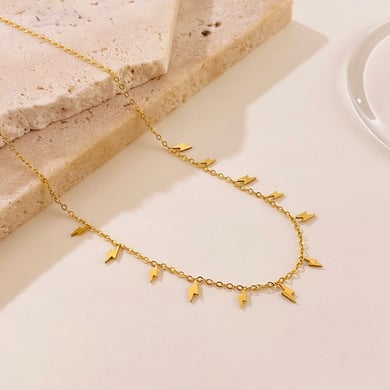 1 Stück glänzende Form Edelstahl Gold Farbe Damen Anhänger Halsketten h5 Bild4