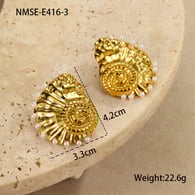 NMSE-E416-3 small pearl conch earrings Picture2