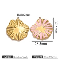 Goldförmiger Anhänger Öltropfen-Rosa Bild7