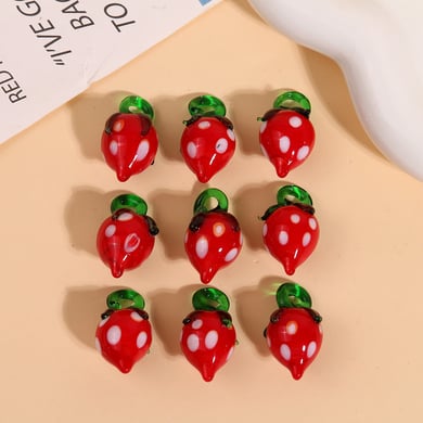 1 Adet Basit Seri Sevimli Bitki Cam Takı Boncukları h5 Resim4