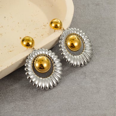 Luxurious Series Elegant Geometric Stainless Steel  Women's Dangle Earrings h5 Picture4