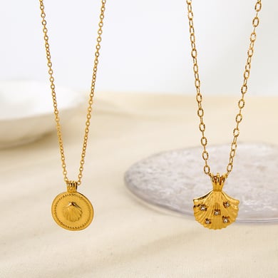 Classic Series Retro Turtle Stainless Steel  Gold Color Zircon Unisex Pendant Necklaces h5 Picture2