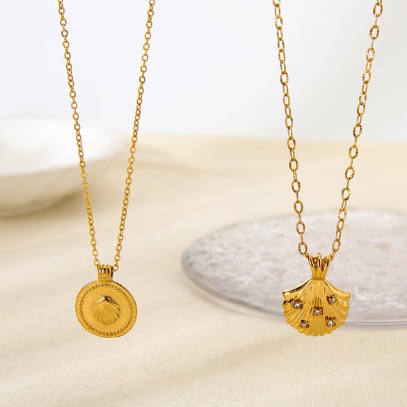 Classic Series Retro Turtle Stainless Steel  Gold Color Zircon Unisex Pendant Necklaces 2