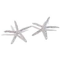 Boucles d&#39;oreilles étoile de mer martelée - Acier Image2