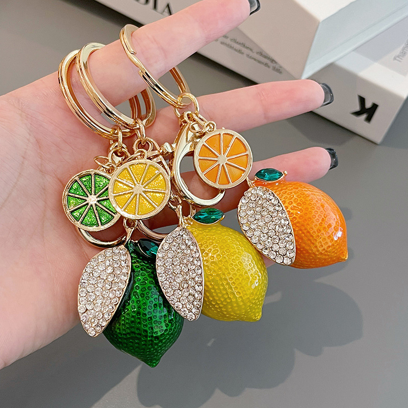 1 Piece Lemon Alloy Keychain Picture3