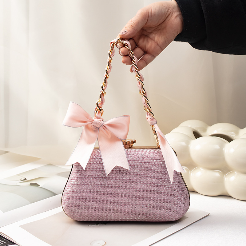1 chaîne d&#39;extension de sac à main en aluminium pour femme avec nœud papillon Image3