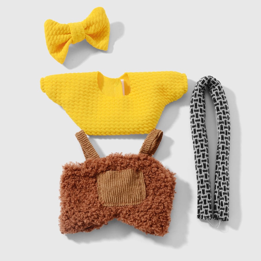 1 Set Cute Plaid Doll Clothes 