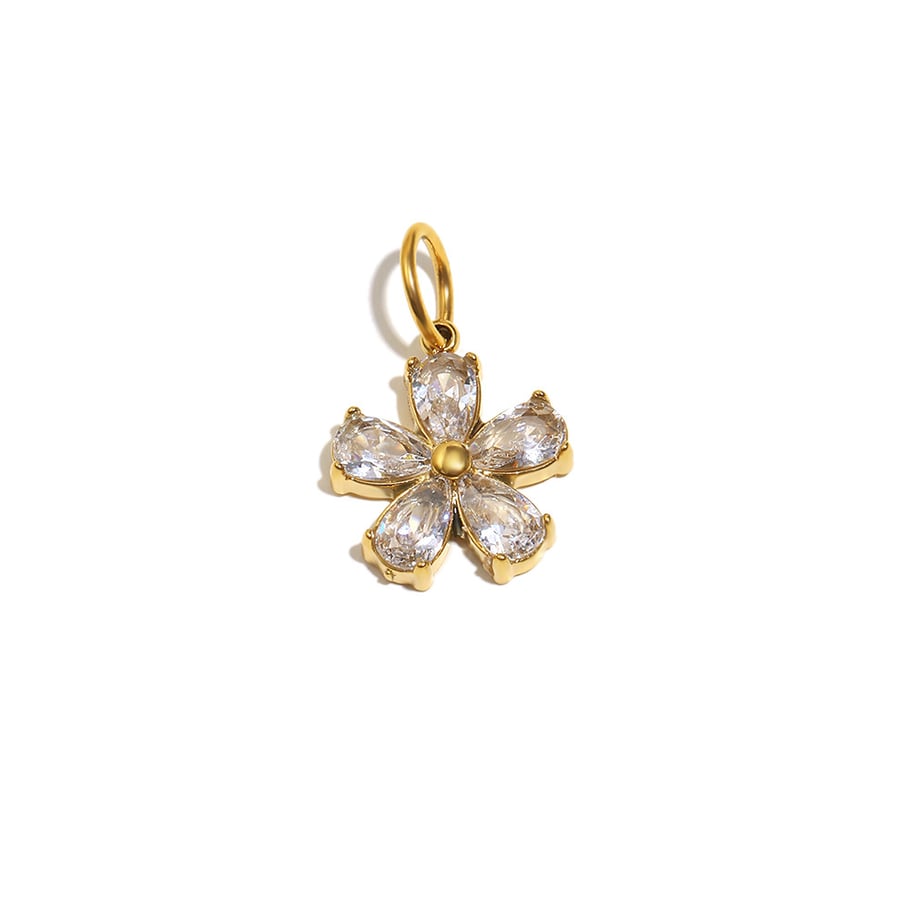 1 paire de pendentifs en acier inoxydable pour femme, motif plante quotidienne Image4