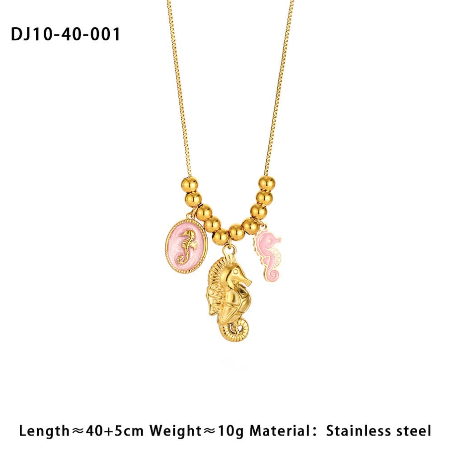 1 Piece Romantic Series Elegant Heart Stainless Steel Gold Color Women's Pendant Necklaces Picture2