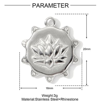 1 Piece Colorful Series DIY Droplet Stainless Steel Gold Color Women's Pendants h5 Picture2