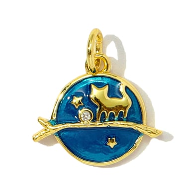 1 Stück Simple Series Cat Edelstahl Goldfarben Damenanhänger h5 