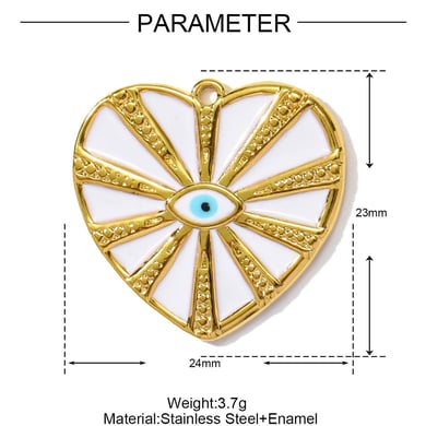 1 Stück Romantische Serie DIY Herz Edelstahl Gold Farbe Damen Anhänger h5 Bild2