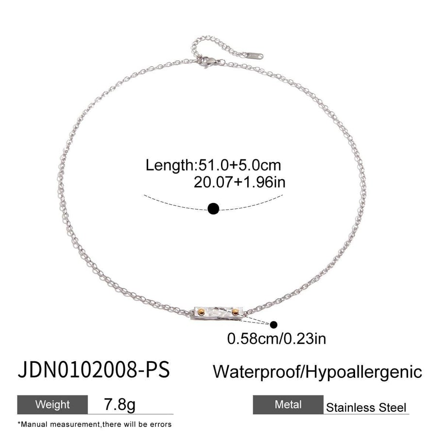1 Piece High-end Oval Stainless Steel Gold Color Women's Pendant Necklaces
