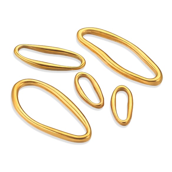 1 Piece Irregular DIY  Stainless Steel Jewelry Charms 2