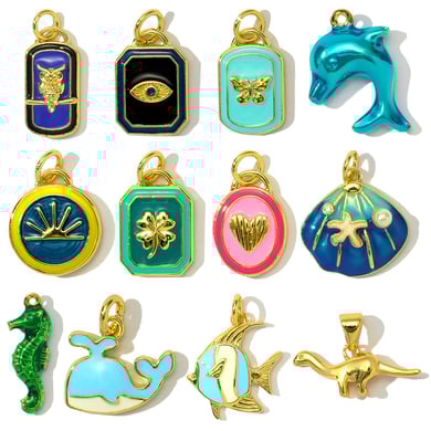 1 Stück Urlaubsschildkröte Edelstahl Goldfarben Damenanhänger h5 Bild4
