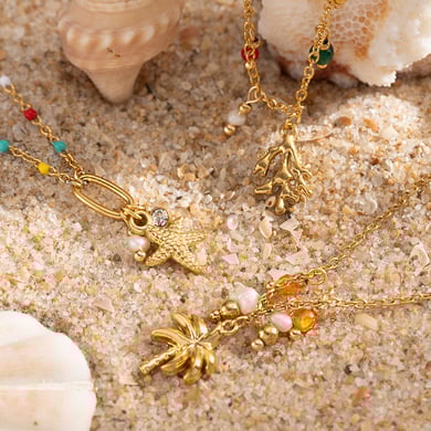 Braccialetti con ciondoli color oro in acciaio inossidabile oceanico da 1 pezzo h5 Immagine2