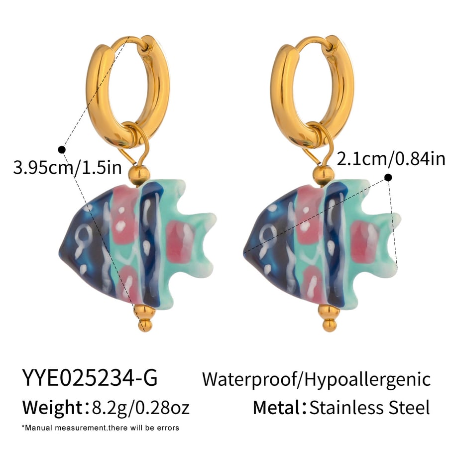 1 Pair Cute Fish Drop Earrings